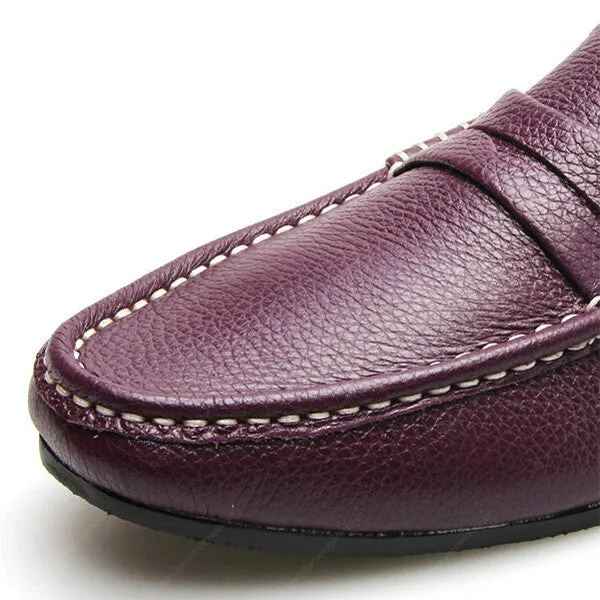 Penny Loafer Wrinkle Soft Leather Purple Passion