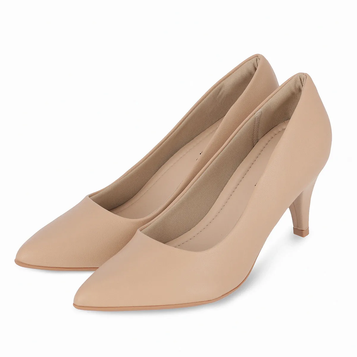Piccadilly Women's Beige High Heel Pump Shoe 745035