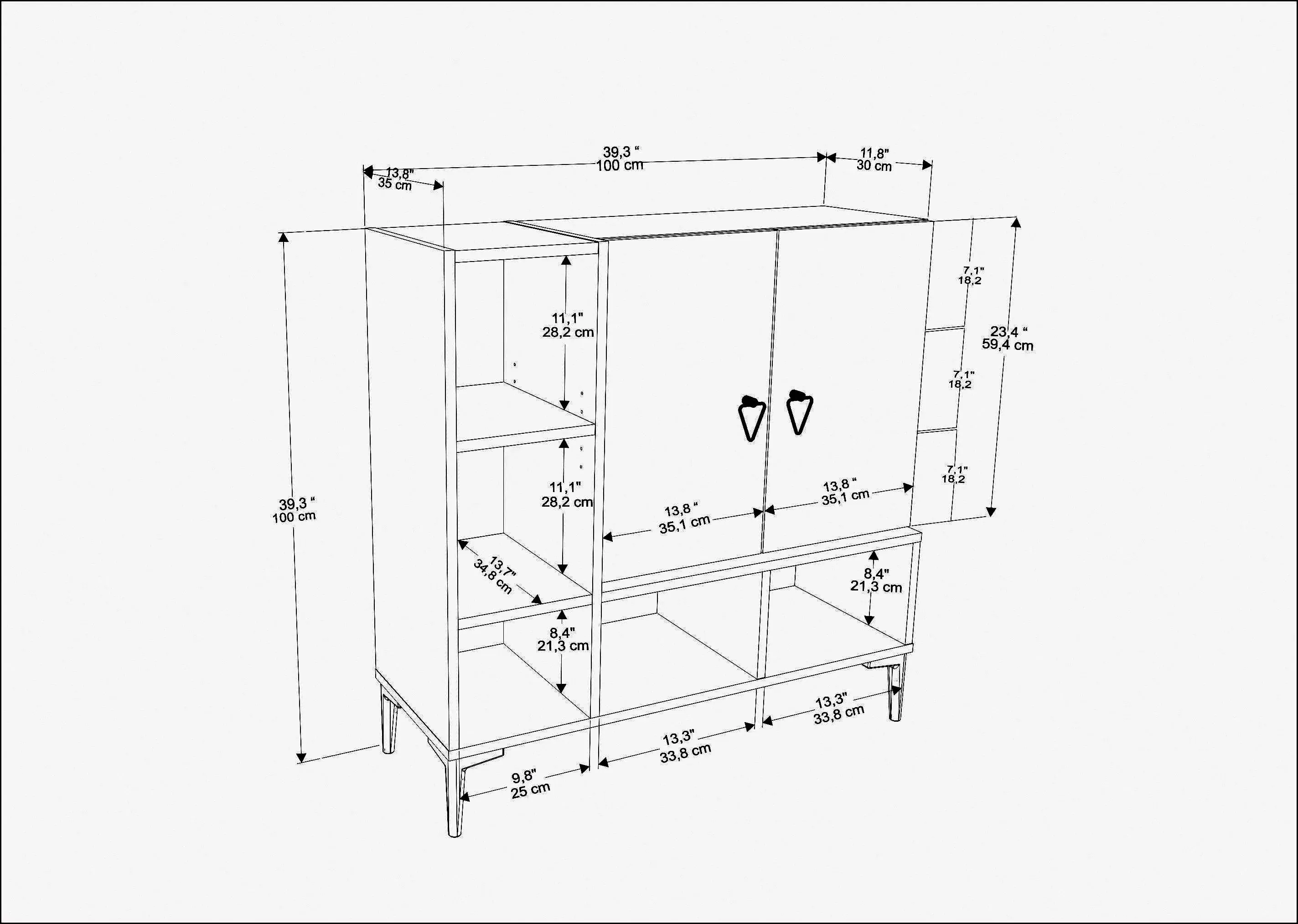 Platin Modern Shoe Cabinet with Ample Storage | Cupboard