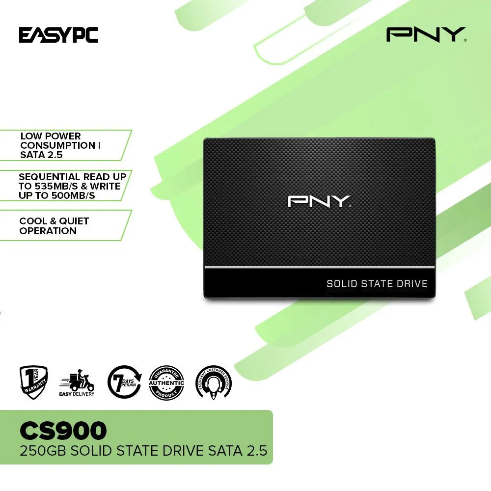 PNY CS900 250gb Reliable storage Solid State Drive SATA 2.5