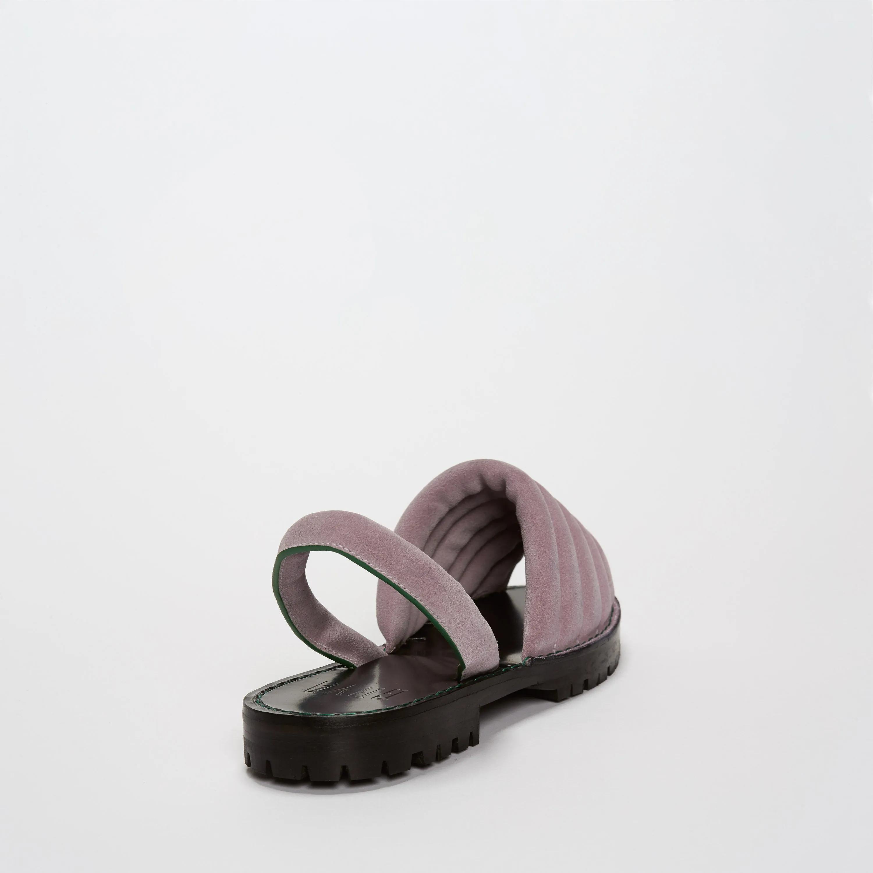 Quilted Lilac Suede Goya Slide