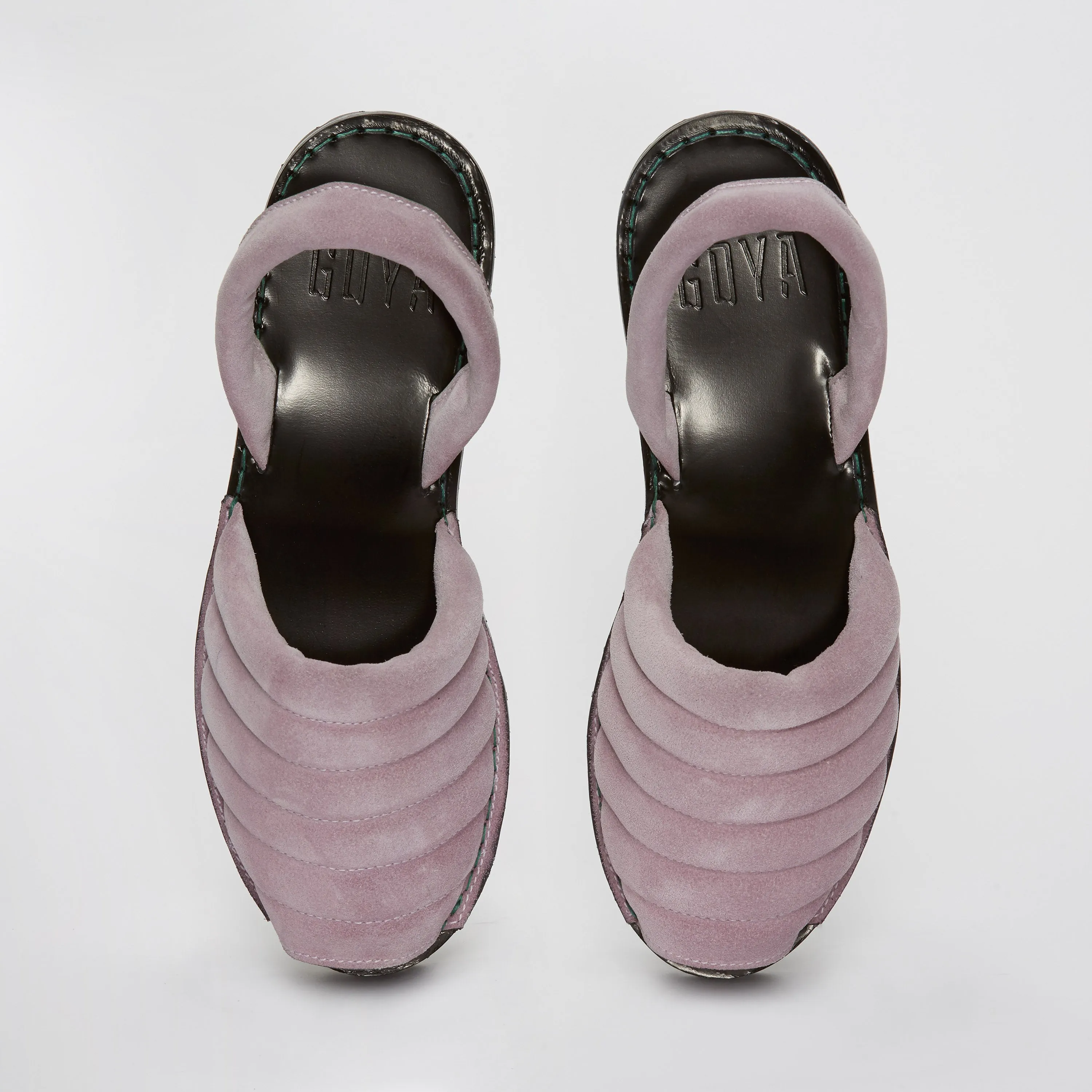 Quilted Lilac Suede Goya Slide