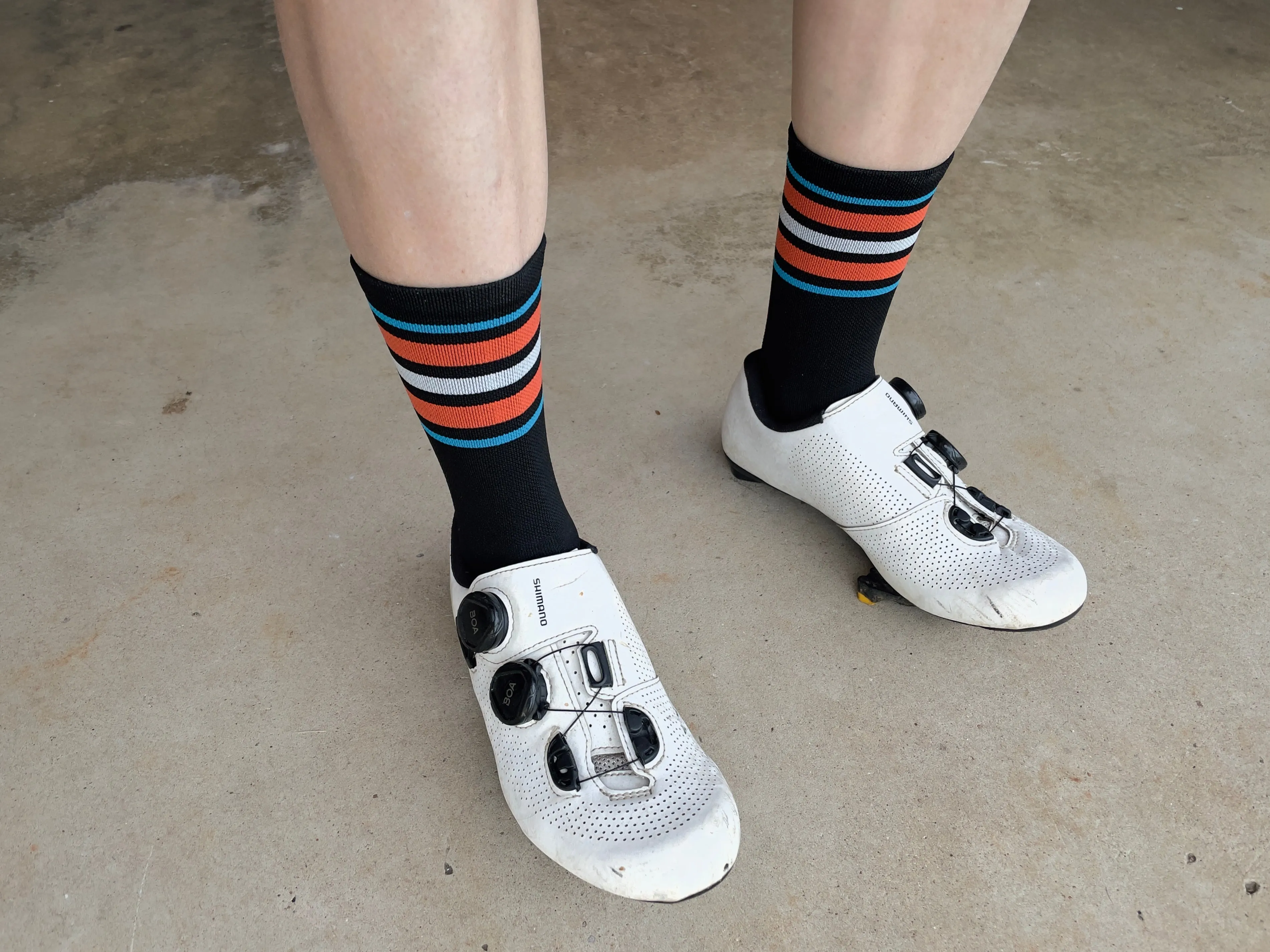 Retro Gym Stripes - Orange   Blue   White*