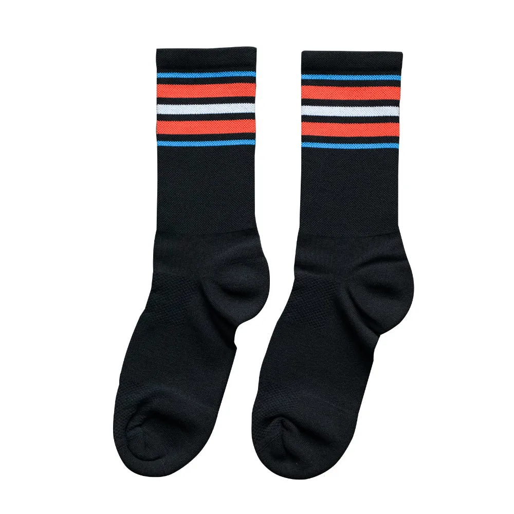 Retro Gym Stripes - Orange   Blue   White*