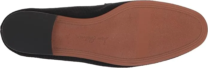 Sam Edelman Loraine Black Embossed Velvet Almond Toe Slip On Classic Loafers