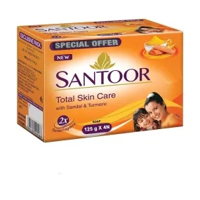 Santoor Sandal & Turmeric Soap 4 X 125g