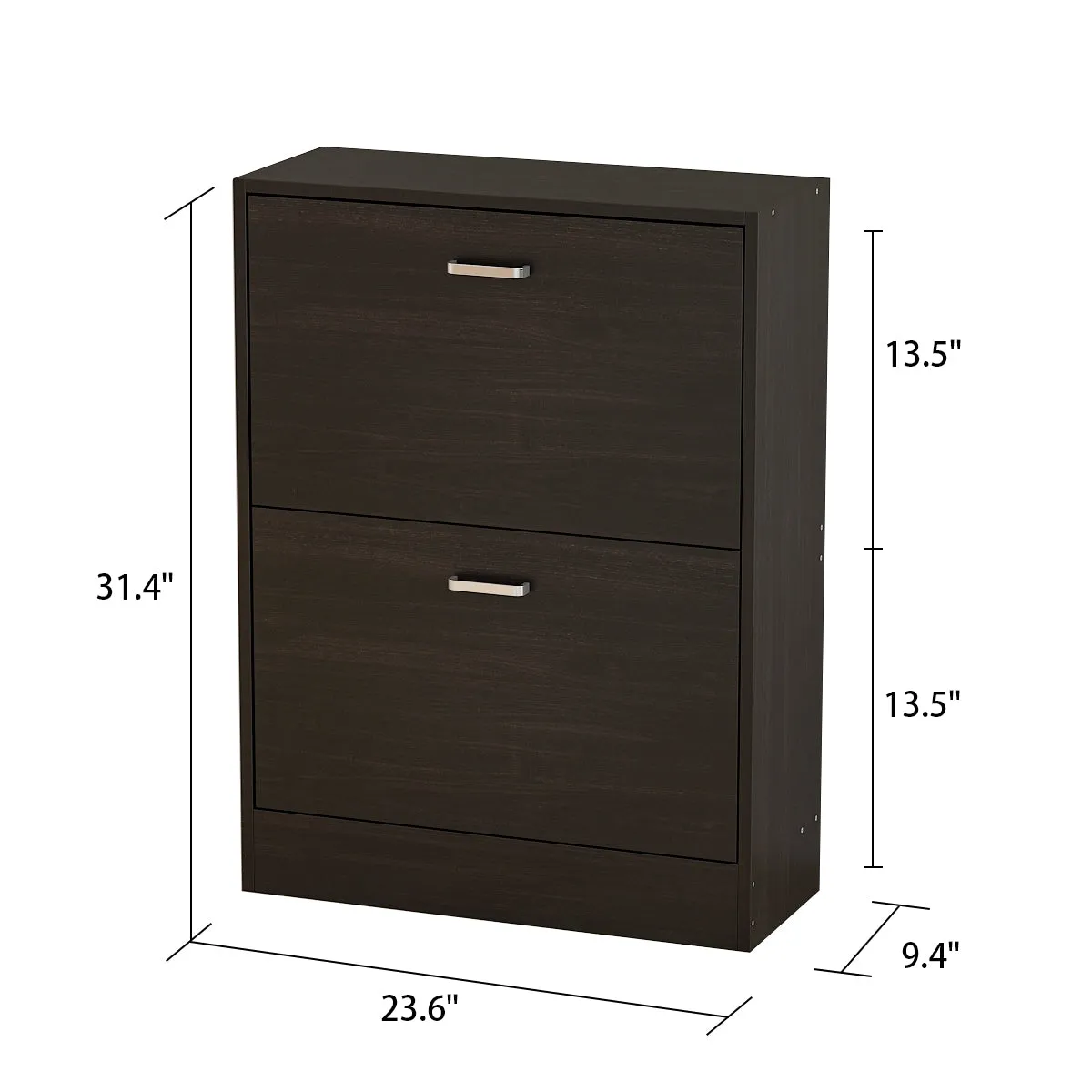 Shoe Cabinet with 2 Flip Drawers for Entryway Modern Shoe Storage Cabinet