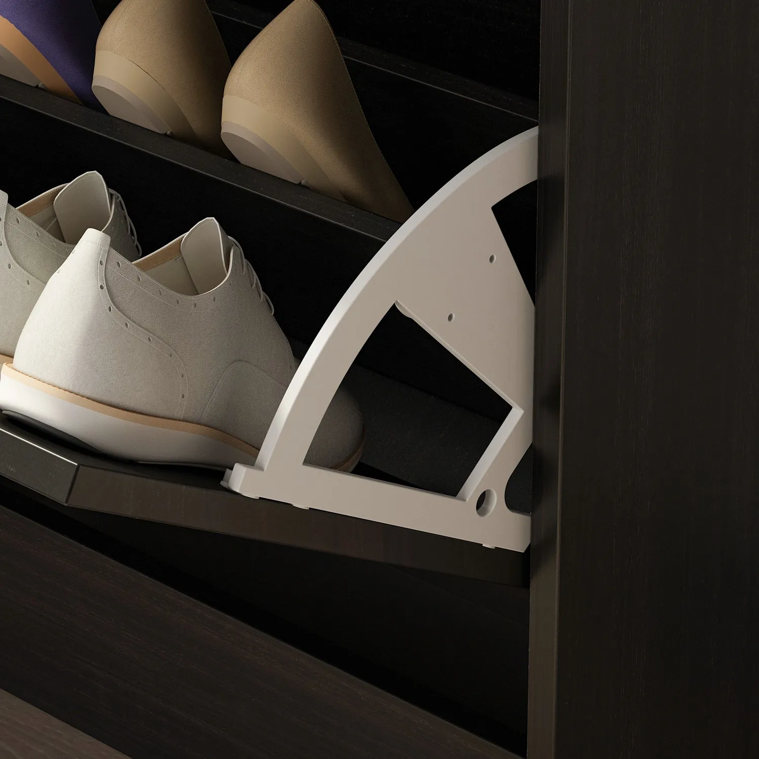 Shoe Cabinet with 2 Flip Drawers for Entryway Modern Shoe Storage Cabinet