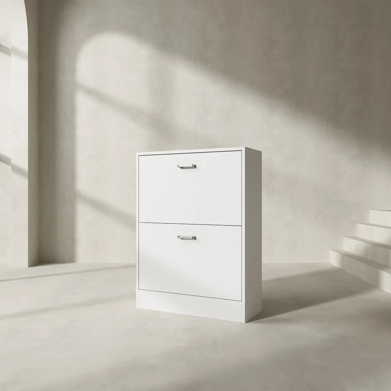 Shoe Cabinet with 2 Flip Drawers for Entryway Modern Shoe Storage Cabinet
