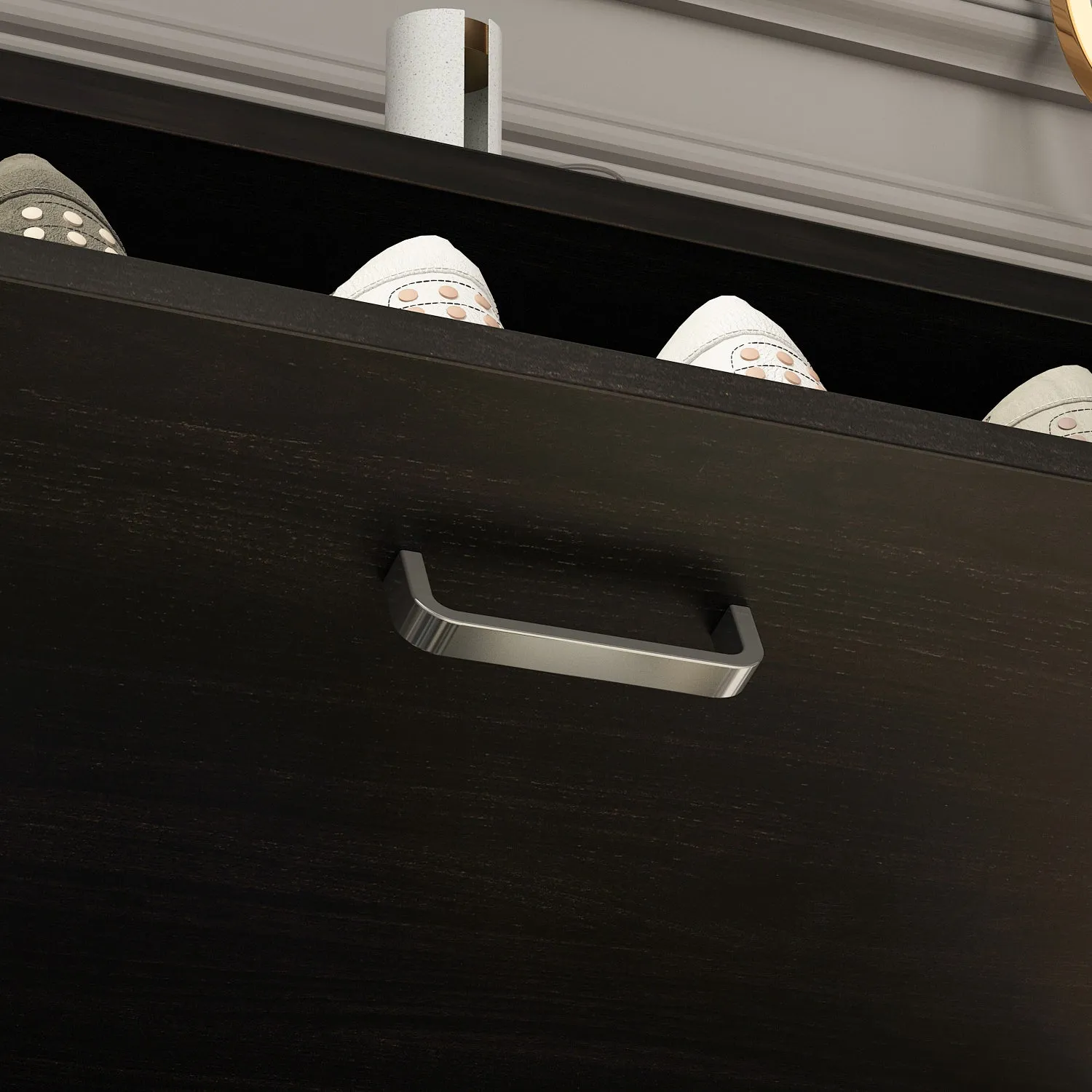 Shoe Cabinet with 2 Flip Drawers for Entryway Modern Shoe Storage Cabinet