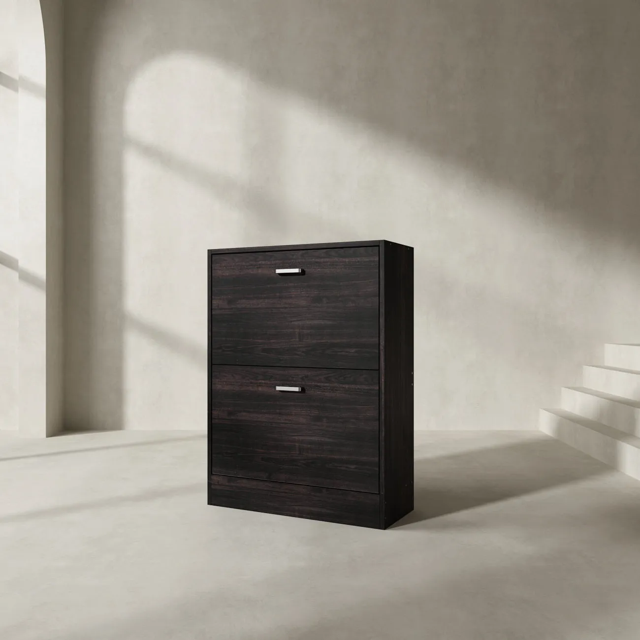 Shoe Cabinet with 2 Flip Drawers for Entryway Modern Shoe Storage Cabinet