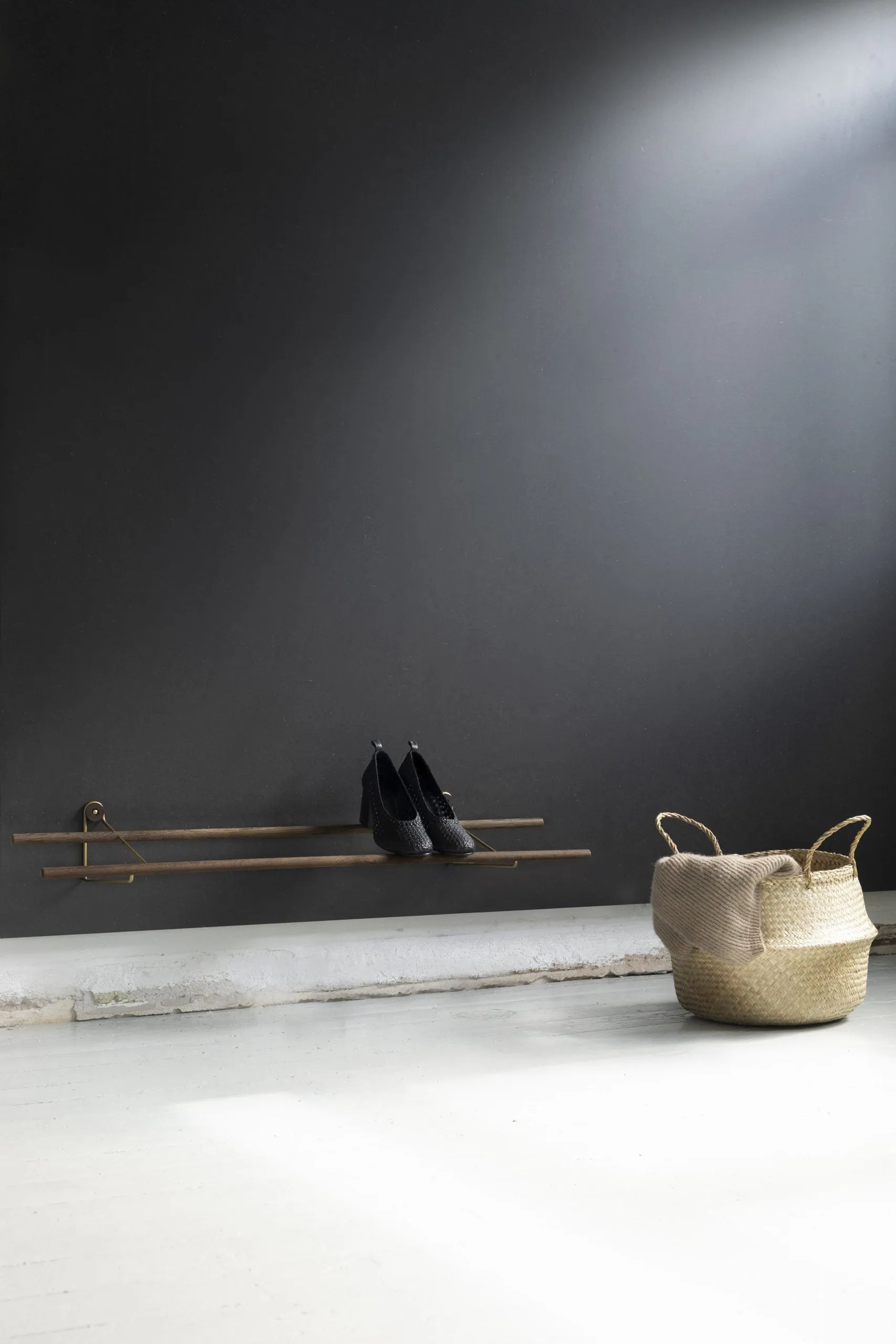 Shoe Rack Large Smoked Oak