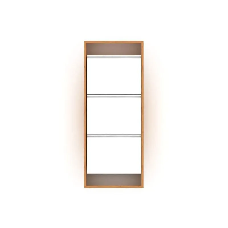 Shoe Storage Flip Open Design Light Wood