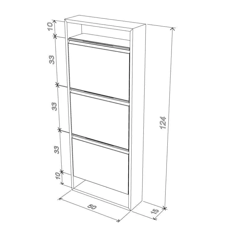 Shoe Storage Flip Open Design Light Wood