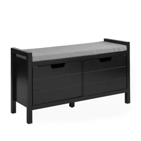 SoBuy FSR63-SCH, Shoe Bench Shoe Rack Shoe Cabinet Hallway Storage Bench with Seat Cushion