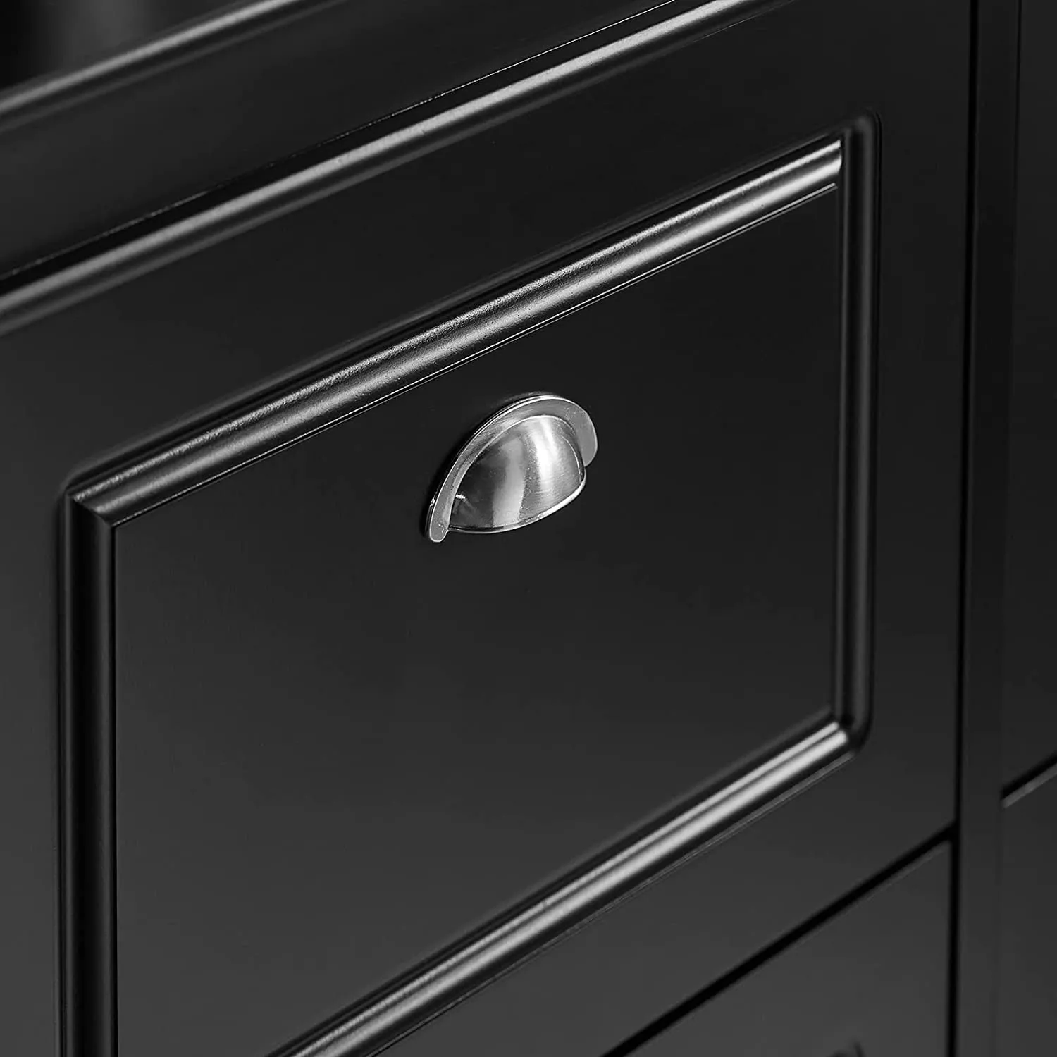 SoBuy FSR79-SCH,4 Drawers Shoe Cabinet Shoe Rack Shoe Storage Cupboard Organizer Unit,Black