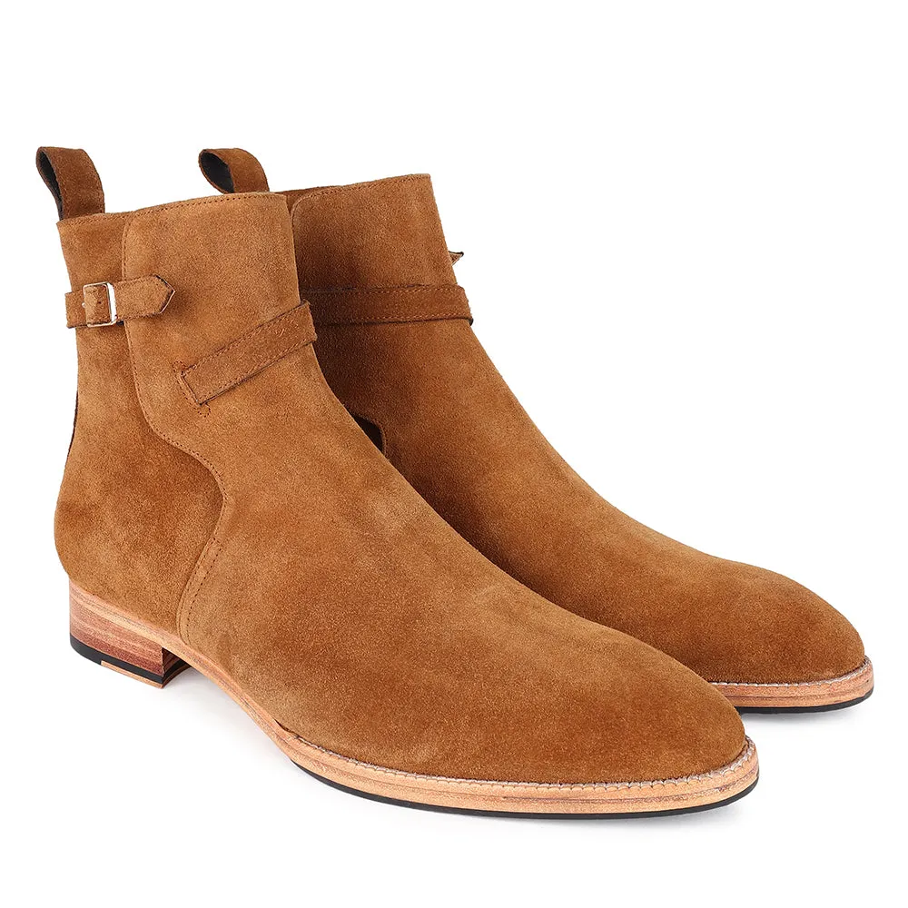 Tan Suede Modern Jodhpur Boots