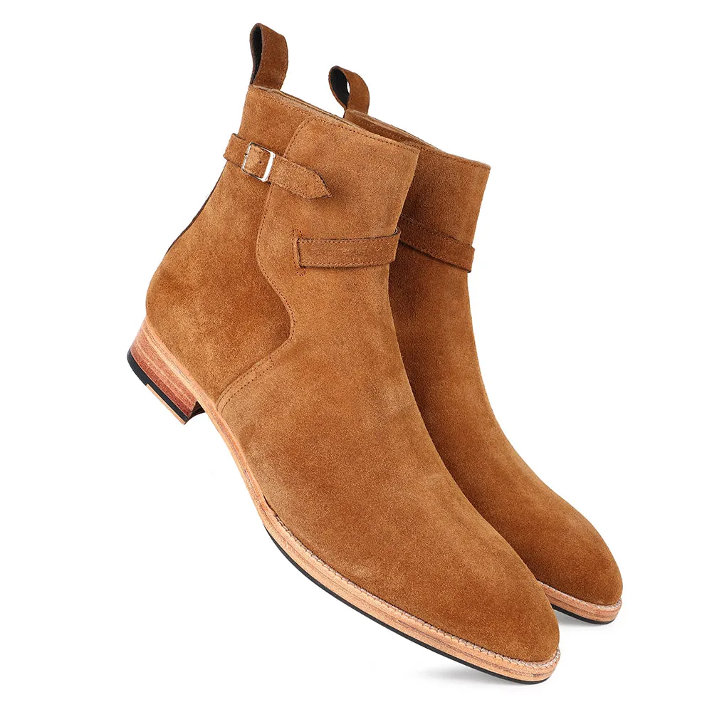 Tan Suede Modern Jodhpur Boots