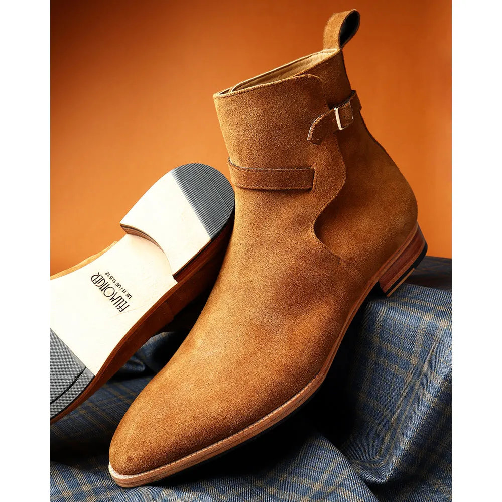 Tan Suede Modern Jodhpur Boots