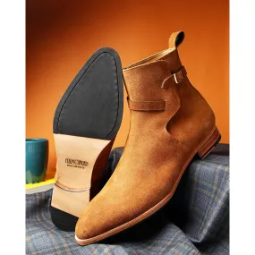 Tan Suede Modern Jodhpur Boots
