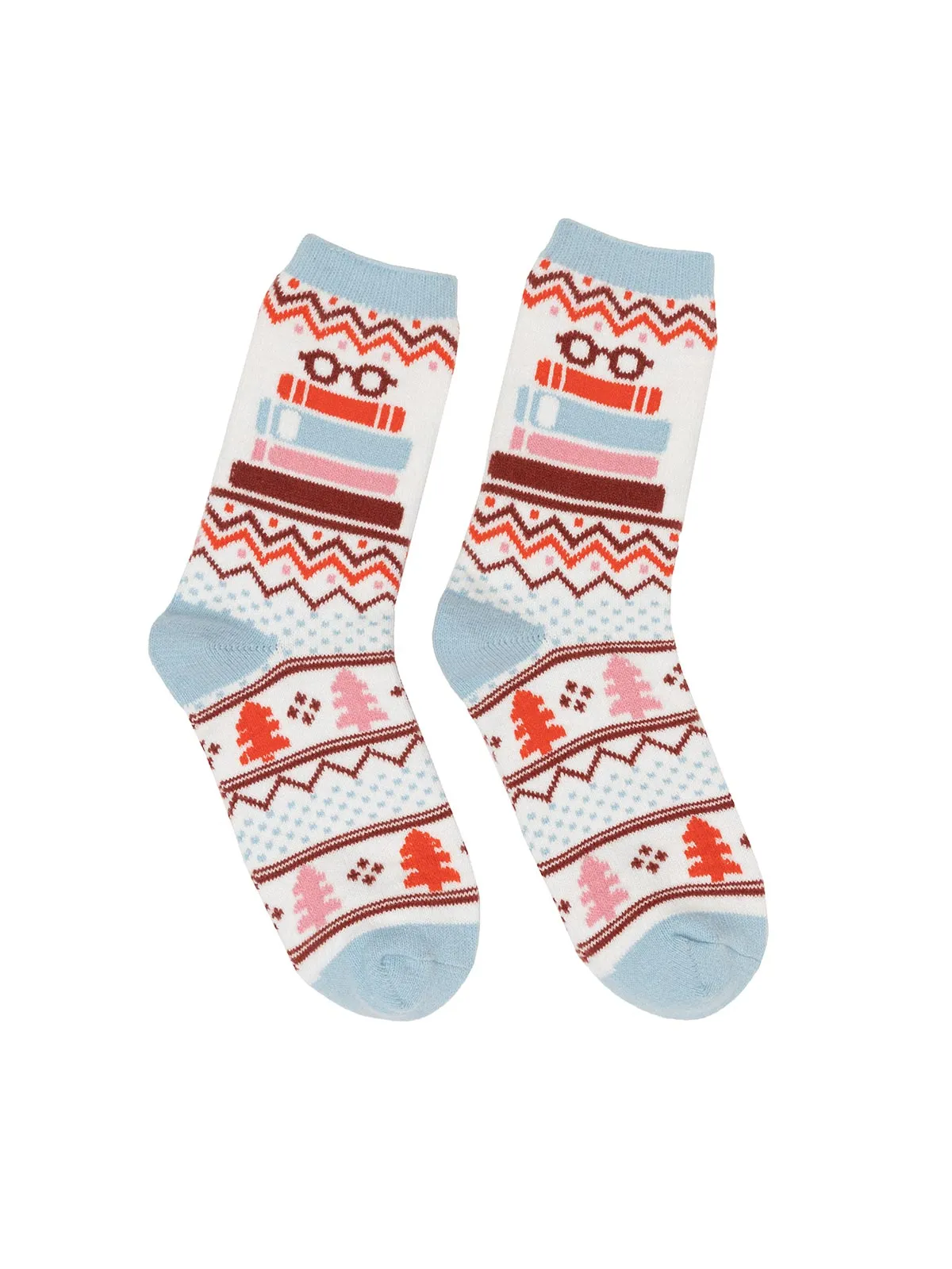 TBR - To Be Read Book Stack cozy socks