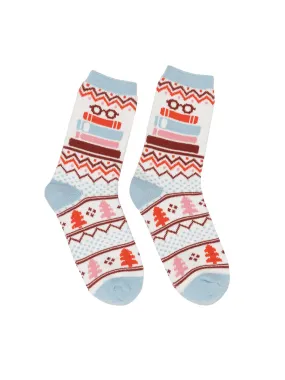 TBR - To Be Read Book Stack cozy socks
