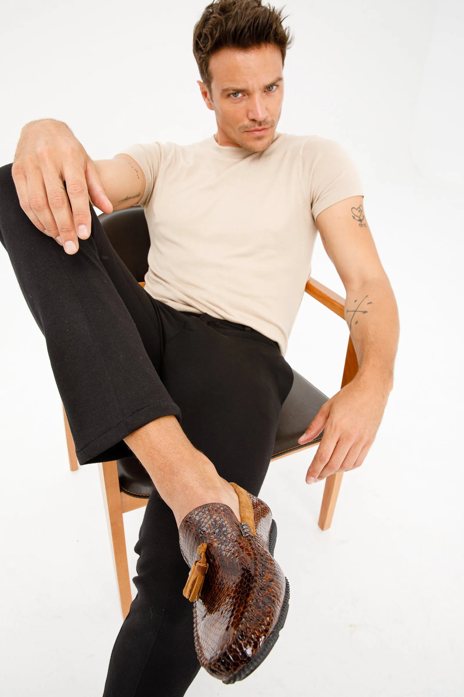 The Cordova Tan Patent Leather Tassel Loafer Men Shoe  Final Sale!