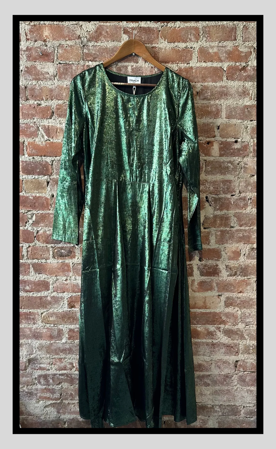 The Emerald Shimmer Wrap Dress
