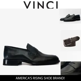 The Marinka Black Leather Shoe Penny Loafer Men  Shoe