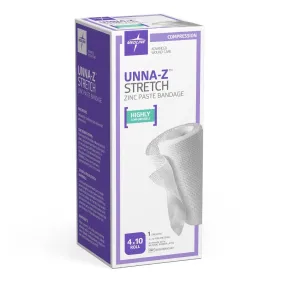 Unna-Z Zinc Oxide Paste Stretch Elastic Bandage, 4" x 10 yd.