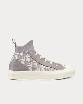 Walk'N'Dior Gray Dior Oblique Technical Mesh Low Top Sneakers