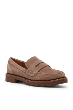 waterproof suede penny loafer