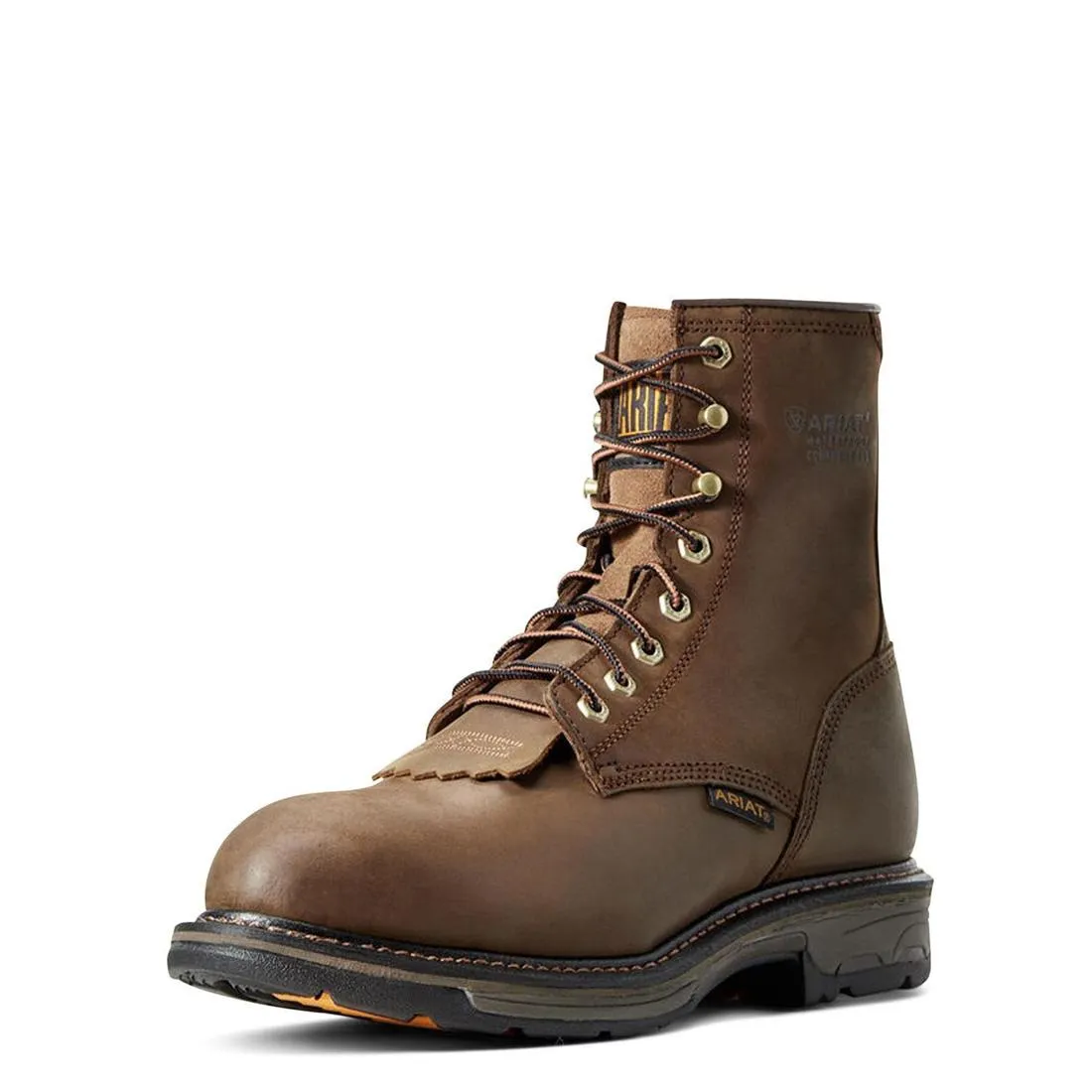 WorkHog 8 inch Composite-Toe Waterproof Work Boot Oily Distressed Brown