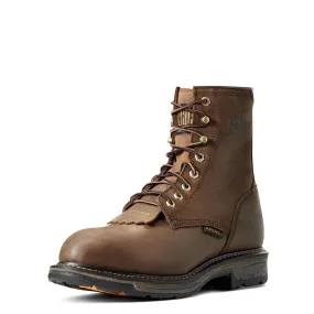 WorkHog 8 inch Composite-Toe Waterproof Work Boot Oily Distressed Brown